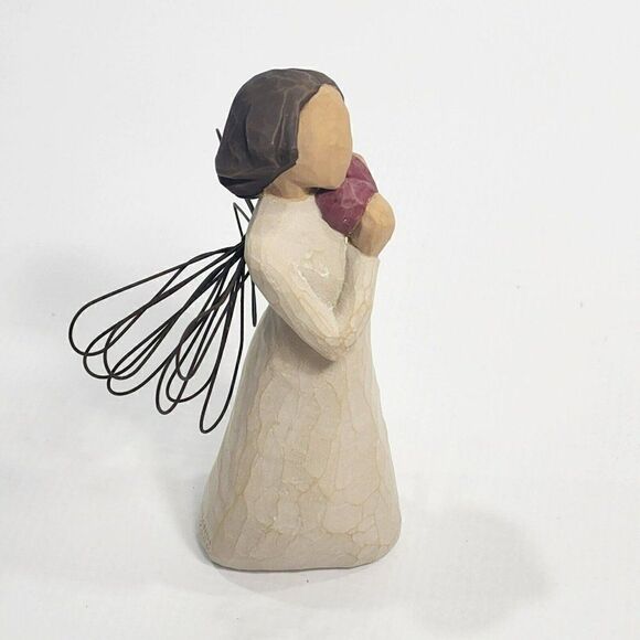 Willow Tree 5" Angel of Heart Holding Red Heart Figurine Retired Susan Lordi - Picture 8 of 8